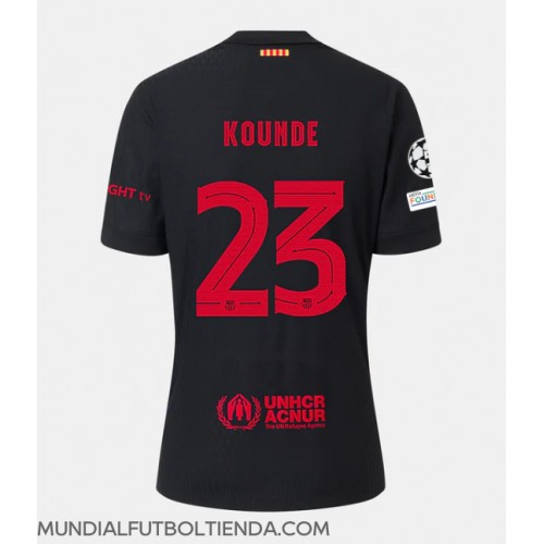 Camiseta Barcelona Jules Kounde #23 Segunda Equipación Replica 2024-25 mangas cortas